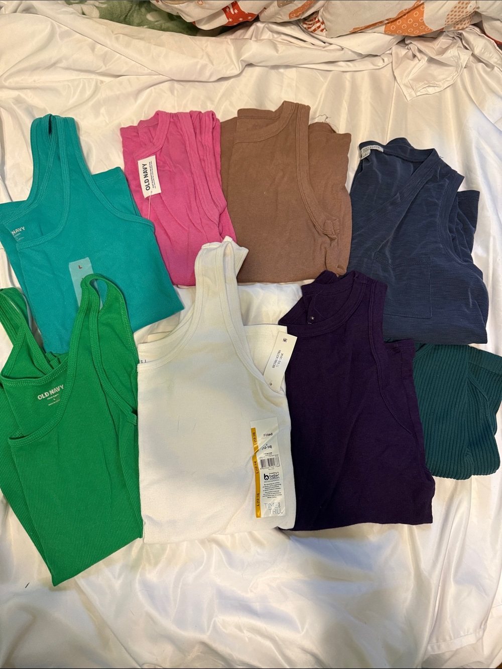 Mixed Ribbed Tank Tops - Multi Color Pack